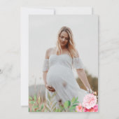 Aangepaste foto van Cute Bear Blush Roze Meisje Ba Kaart (Achterkant)