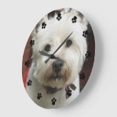 Aangepaste foto van Cute Custom Pet Grote Klok (Hoek)