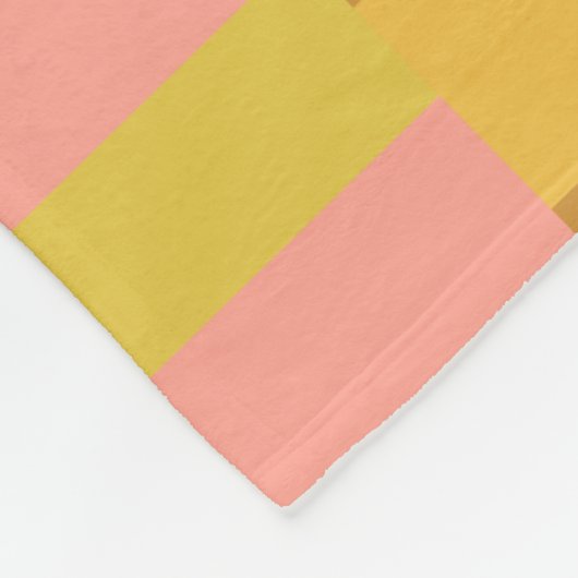 Aangepaste foto van Cute Roze en Gele Stripes Fleece Deken (Hoek)