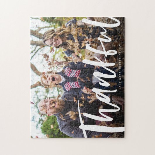 Aangepaste foto van dankbare familie legpuzzel (Verticaal)