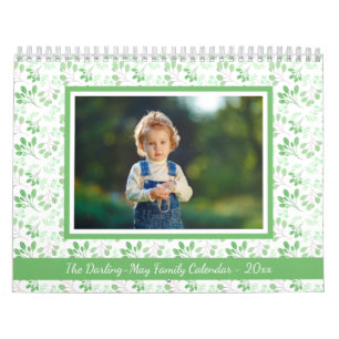 Aangepaste foto van de 2021-reeks - Leaf Pattern Kalender