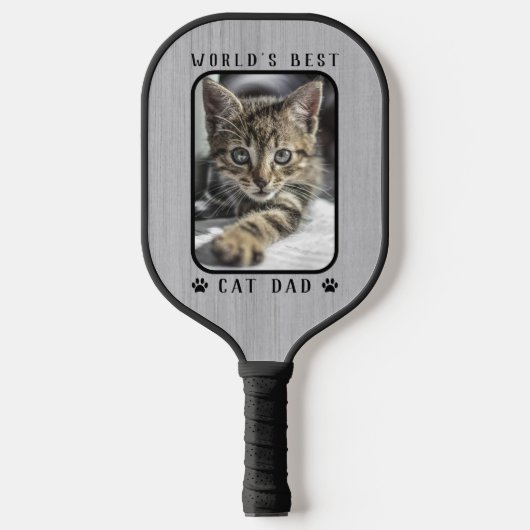 Aangepaste foto van de beste kattevader van Rustic Pickleball Paddle (Voorkant)