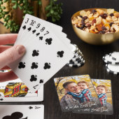 Aangepaste foto van de beste vader ter wereld pokerkaarten (Insitu)