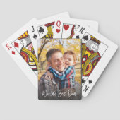 Aangepaste foto van de beste vader ter wereld pokerkaarten (Achterkant)
