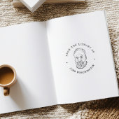 Aangepaste foto van de bibliotheek van rubberstempel