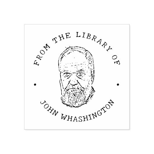 Aangepaste foto van de bibliotheek van rubberstempel (Afrduk)