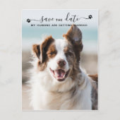 Aangepaste foto van de Dog Wedding Pet waarop de d Aankondigingskaart (Voorkant)