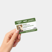 Aangepaste foto van de groene witte Dienst Dog Badge (Handheld)