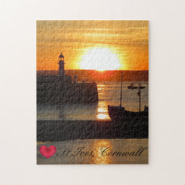 Aangepaste foto van de Harbour Harbour Sun Cornwal Legpuzzel