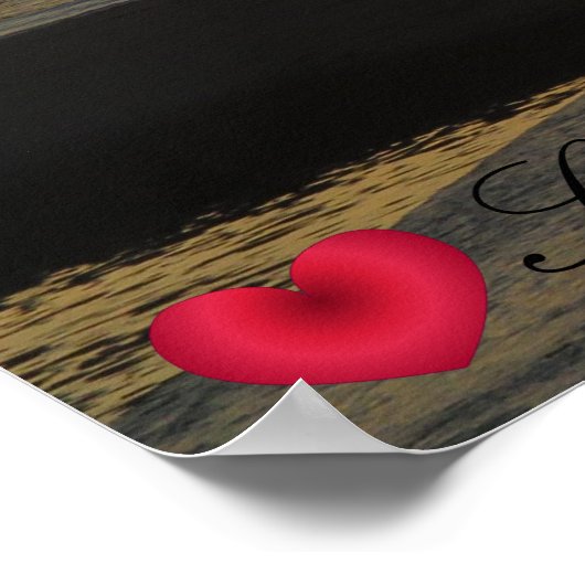 Aangepaste foto van de Harbour Harbour Sun Cornwal Poster (Hoek)