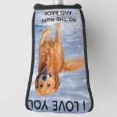 Aangepaste foto van de hond Ik hou van jou aan het Golfheadcover (Draai 90)
