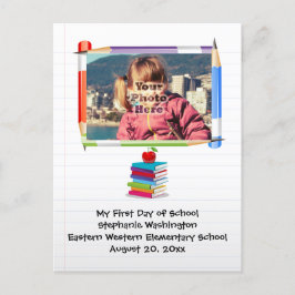 Aangepaste foto van de Kinder School voor kinderen Briefkaart