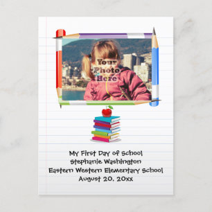 Aangepaste foto van de Kinder School voor kinderen Briefkaart