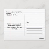 Aangepaste foto van de Kinder School voor kinderen Briefkaart (Achterkant)