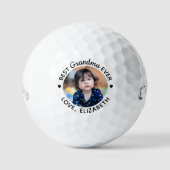 Aangepaste foto van de moderne beste grootmoeder o golfballen (Voorkant)
