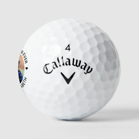 Aangepaste foto van de moderne beste grootmoeder o golfballen (Logo)