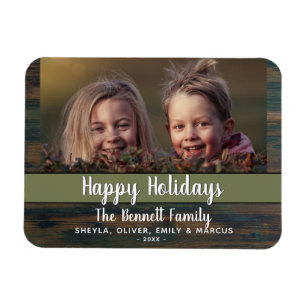 Aangepaste foto van de rituele Happy Holiday Scrip Magneet