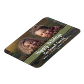 Aangepaste foto van de rituele Happy Holiday Scrip Magneet (Linkerzijde)