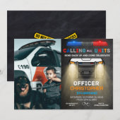 Aangepaste foto van de uitnodiging van de politie (Voorkant / Achterkant)