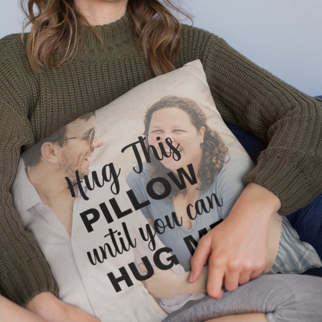 Aangepaste foto van deze piloot tot je me kan verl kussen (Custom Photo Hug This Pillow Until You Can Hug Me
)