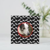 Aangepaste foto van Dog Birthday Party Kaart (Staand voorkant)