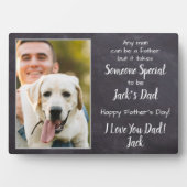 Aangepaste foto van Dog Dad Pet Photo Vaderdag Pla Fotoplaat (voorkant)