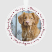 Aangepaste foto van Dog Foto Keepasker Pet Memoria Ornament (achterkant)