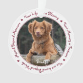 Aangepaste foto van Dog Foto Keepasker Pet Memoria Ornament (voorkant)