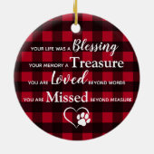 Aangepaste foto van Dog Foto Keepomwille Red Pset  Keramisch Ornament (Achterkant)