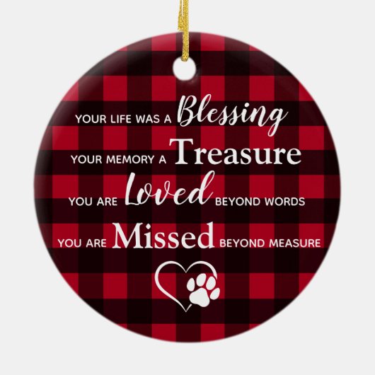 Aangepaste foto van Dog Foto Keepomwille Red Pset Keramisch Ornament (Achterkant)