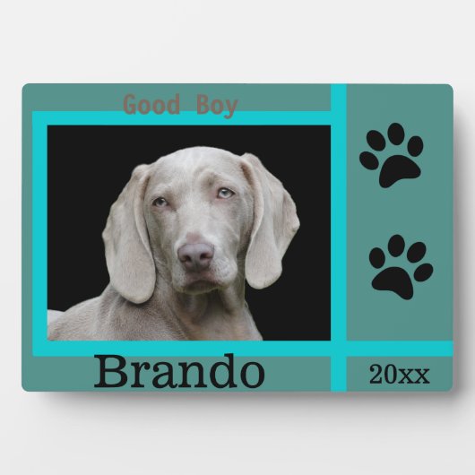 Aangepaste foto van Dog Fotoplaat (voorkant)