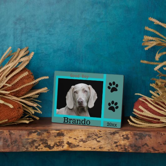 Aangepaste foto van Dog Fotoplaat (Zijkant)