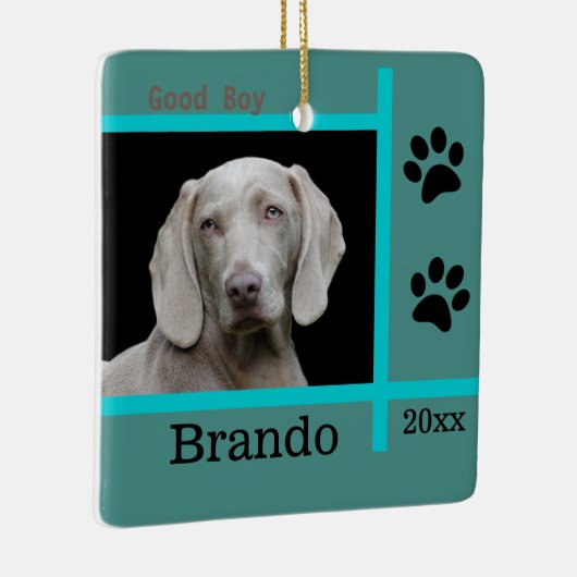 Aangepaste foto van Dog Keramisch Ornament (Rechts)