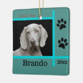 Aangepaste foto van Dog Keramisch Ornament (Links)