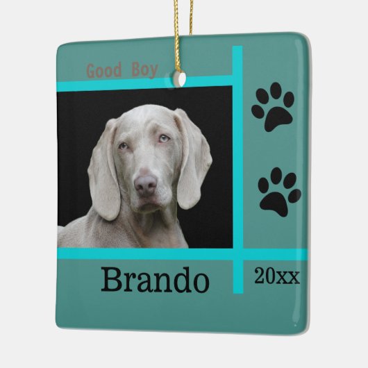 Aangepaste foto van Dog Keramisch Ornament (Links)