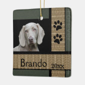 Aangepaste foto van Dog Keramisch Ornament (Links)