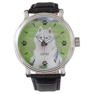 Aangepaste foto van Dog of Cat Paw Horloge