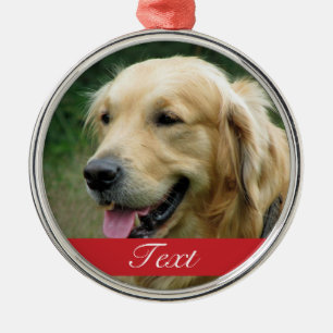 Aangepaste foto van Dog Pet en naam of datum Metalen Ornament