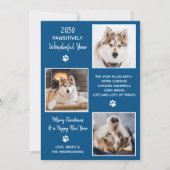 Aangepaste foto van Dog Pet in Review Kerstmis Feestdagenkaart (Voorkant)