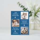 Aangepaste foto van Dog Pet Jaar in Review kerstmi Briefkaart (Staand voorkant)