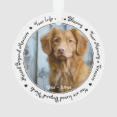 Aangepaste foto van Dog Pet Memorial Ornament (achterkant)