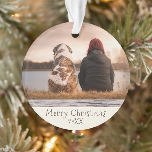 Aangepaste foto van Dog Pet met kerstfeestdag Ornament (Boom)