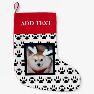 Aangepaste foto van Dog Pet-pommerische schilderaf Kleine Kerstsok