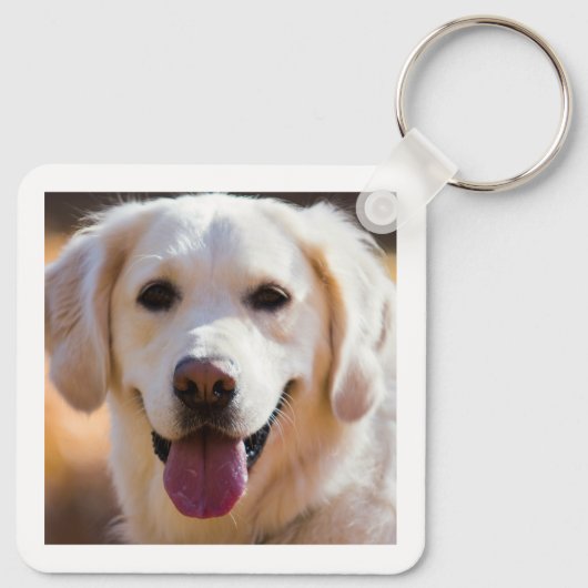 Aangepaste foto van Dog Pet Sleutelhanger (Achterkant)