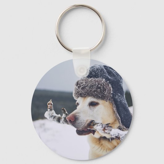 Aangepaste foto van Dog Photo Key-chain Aangepaste Sleutelhanger (Voorkant)