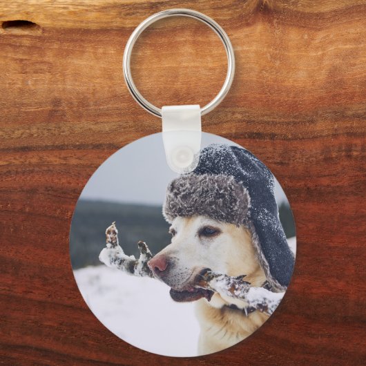 Aangepaste foto van Dog Photo Key-chain Aangepaste Sleutelhanger (Voorkant)