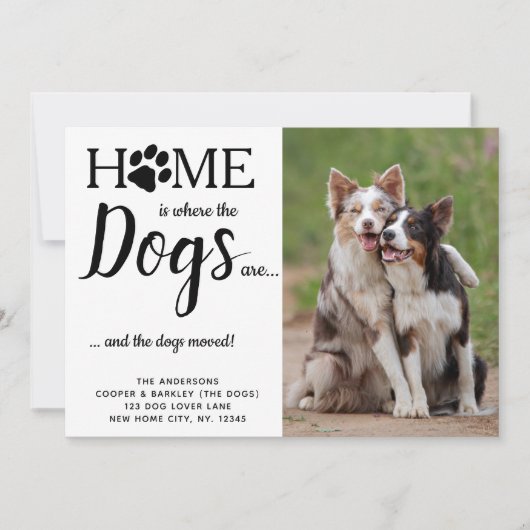 Aangepaste foto van Dogs Pet Moving Aankondiging (Voorkant)