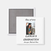 Aangepaste foto van eenvoudig Afstuderen Magneet (Voorkant / Achterkant)