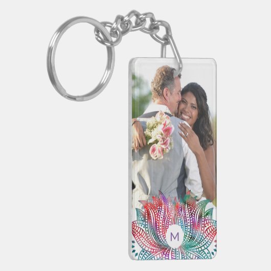 Aangepaste foto van Elegant Lotus Flower  Sleutelhanger (Voorkant Links)