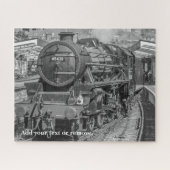 Aangepaste foto van Engelse stoomtrein. Legpuzzel (Horizontaal)